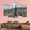 Cityscape of Old Town Edinburgh on Royal Mile in Scotland multi panel canvas wall art