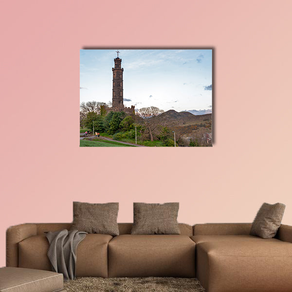The Nelson Monument located in central Edinburgh multi panel canvas wall art