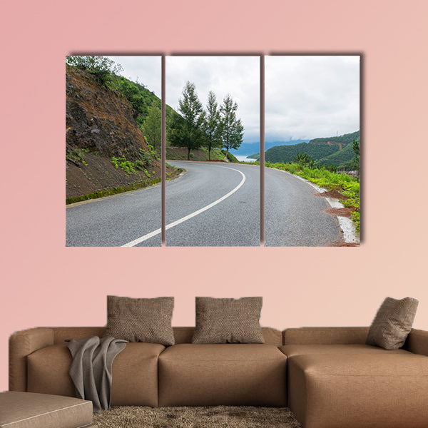 Yunnan Lugu Lake road multi panel canvas wall art