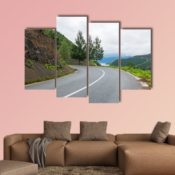 Yunnan Lugu Lake road multi panel canvas wall art