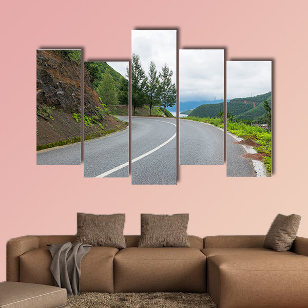 Yunnan Lugu Lake road multi panel canvas wall art