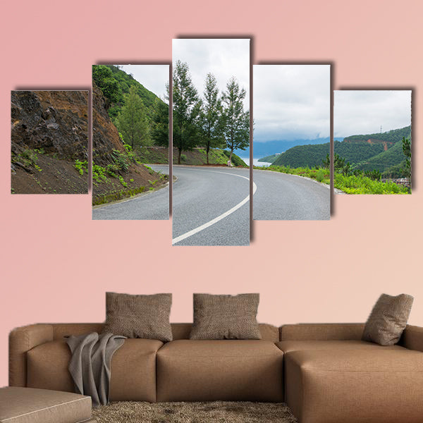 Yunnan Lugu Lake road multi panel canvas wall art