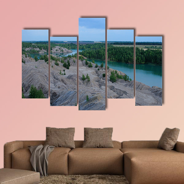 View from the top of the hill over the former brown coal, wall art