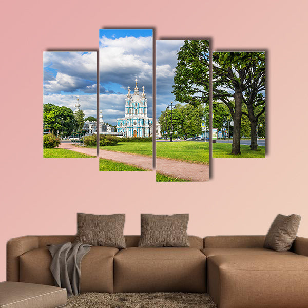 Smolny Cathedral in St. Petersburg on a summer sunny day wall art