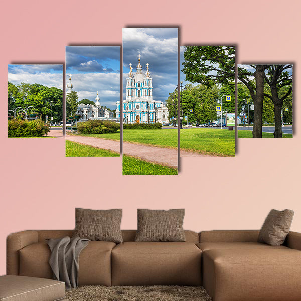 Smolny Cathedral in St. Petersburg on a summer sunny day wall art