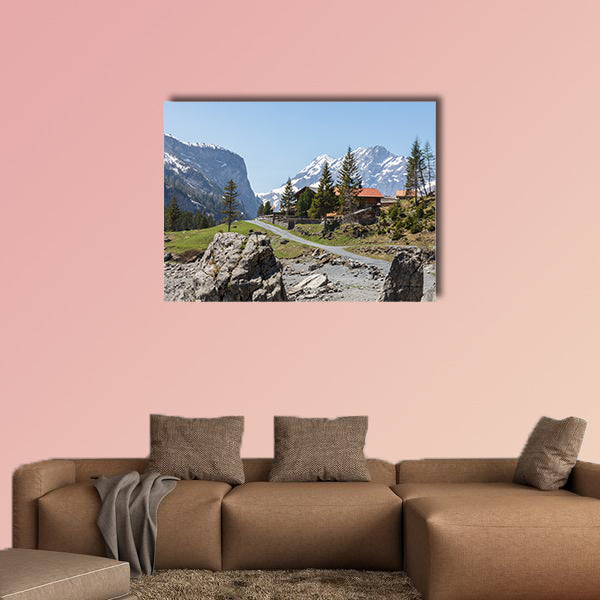Panorama view of the Alps on a hiking path near Kandersteg Switzerland wall art