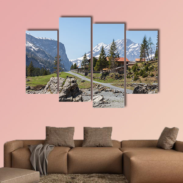 Panorama view of the Alps on a hiking path near Kandersteg Switzerland wall art