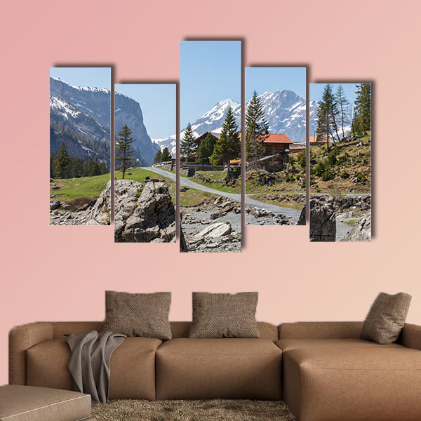 Panorama view of the Alps on a hiking path near Kandersteg Switzerland wall art