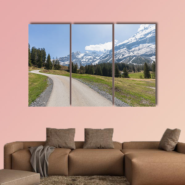 Panorama view of the Alps on a hiking path near Kandersteg wall art