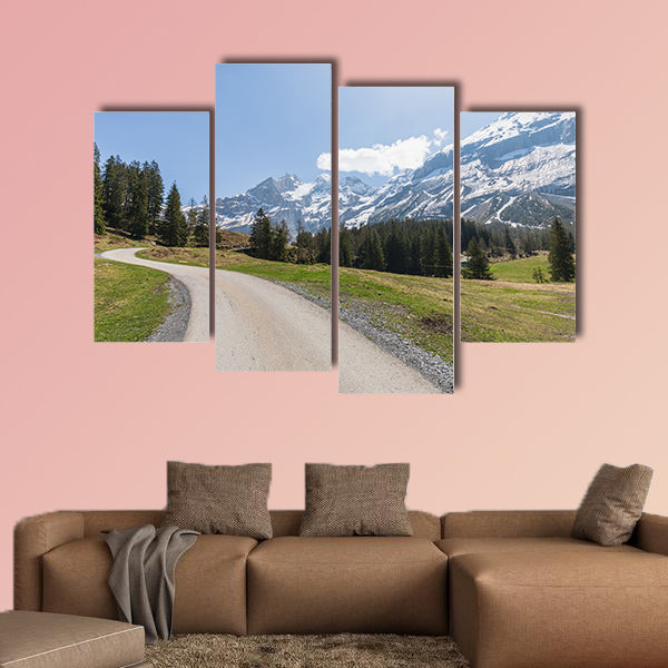 Panorama view of the Alps on a hiking path near Kandersteg wall art