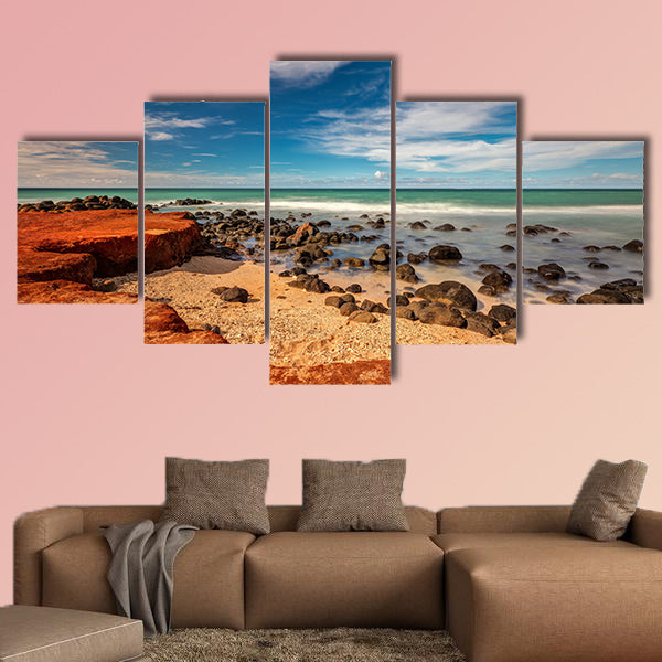Maui Red Dirt at Baby Beach Very colorful scene of Multi panel canvas wall art