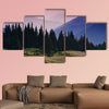 Beautiful morning in the mountains landscape Multi panel canvas wall art