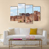 Fortified Mud Houses in the Kasbah Ouarzazate Multi Panel Canvas Wall Art