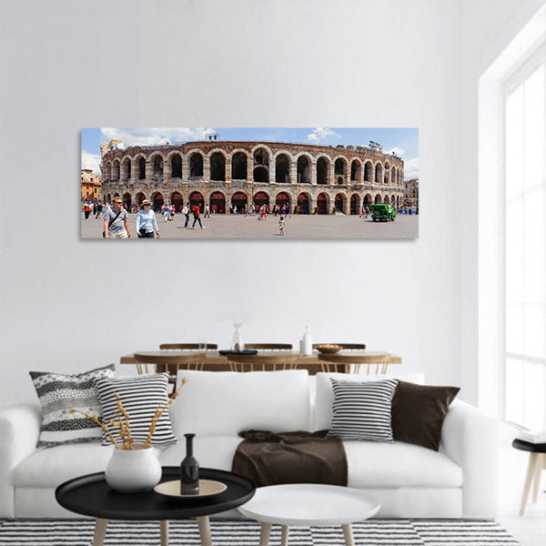 Verona Arenaa Roman amphitheatre in Piazza Bra in Verona, panoramic canvas wall art