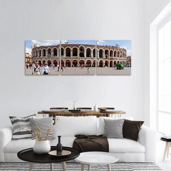 Verona Arenaa Roman amphitheatre in Piazza Bra in Verona, panoramic canvas wall art