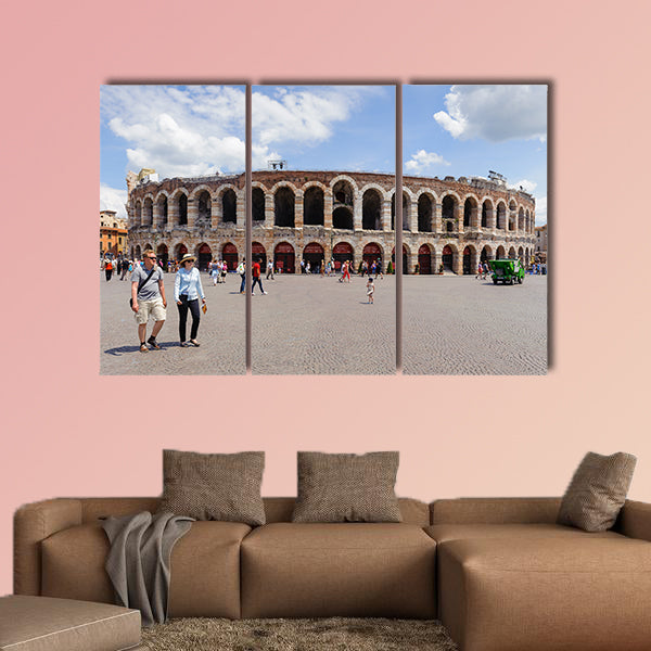 Verona Arena (Arena di Verona), Bra in Verona, Italy multi panel canvas wall art