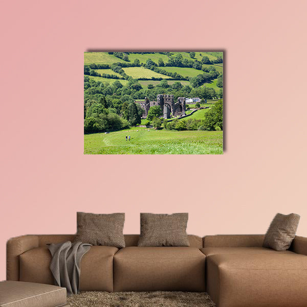 Llanthony Priory, Brecon Beacons, Wales Multi panel canvas wall art