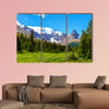 Mount Athabasaca with its dense glacier as viewed canvas wall art