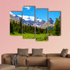 Mount Athabasaca with its dense glacier as viewed canvas wall art