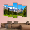 Mount Athabasaca with its dense glacier as viewed canvas wall art