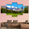 Mount Athabasaca with its dense glacier as viewed canvas wall art