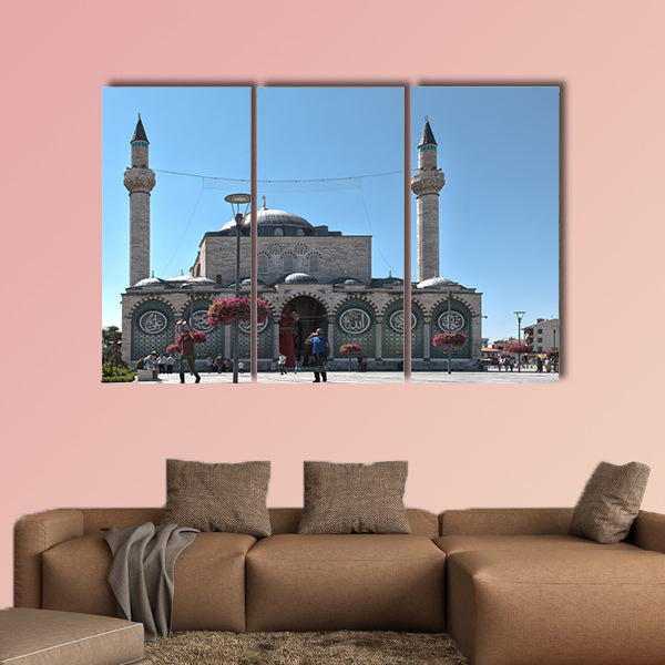 Exterior view of Selimiye Mosque in Konya, Turkey multi panel canvas wall art
