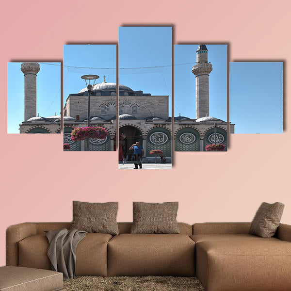 Exterior view of Selimiye Mosque in Konya, Turkey multi panel canvas wall art