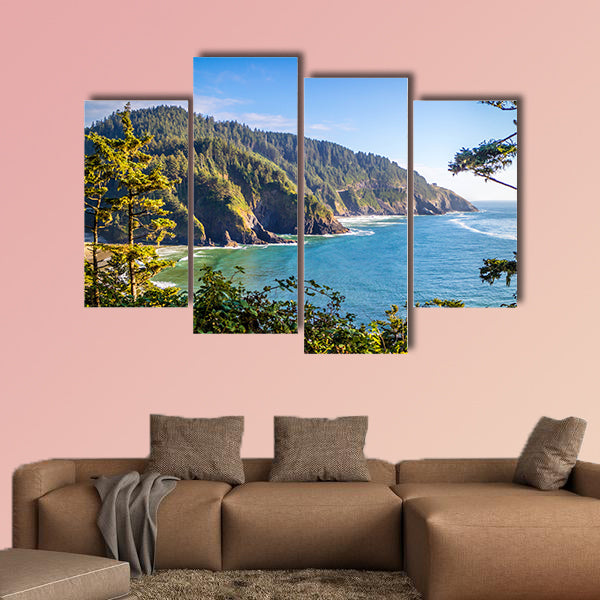 Heceta Head Lighthouse State Park in Florence, Oregon multi panel canvas wall art