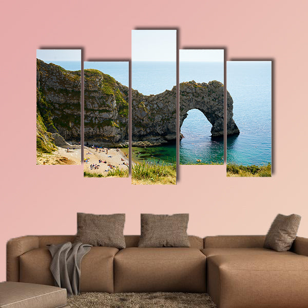 Durdle Door, Dorset in UK, Jurassic Coast Multi panel canvas wall art