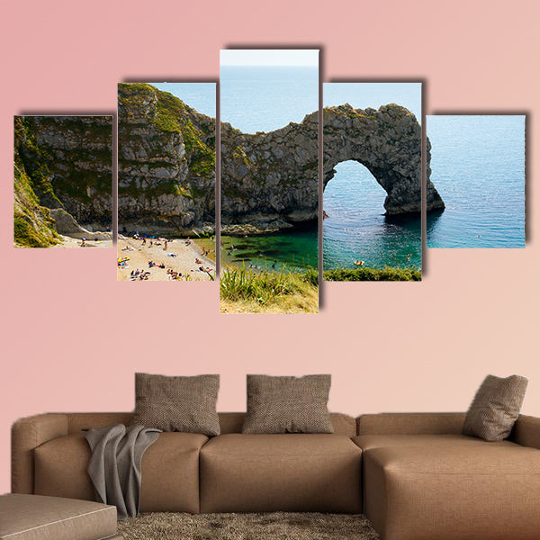 Durdle Door, Dorset in UK, Jurassic Coast Multi panel canvas wall art