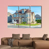 Luxury house in Montreal, Canada against blue sky multi panel canvas wall art