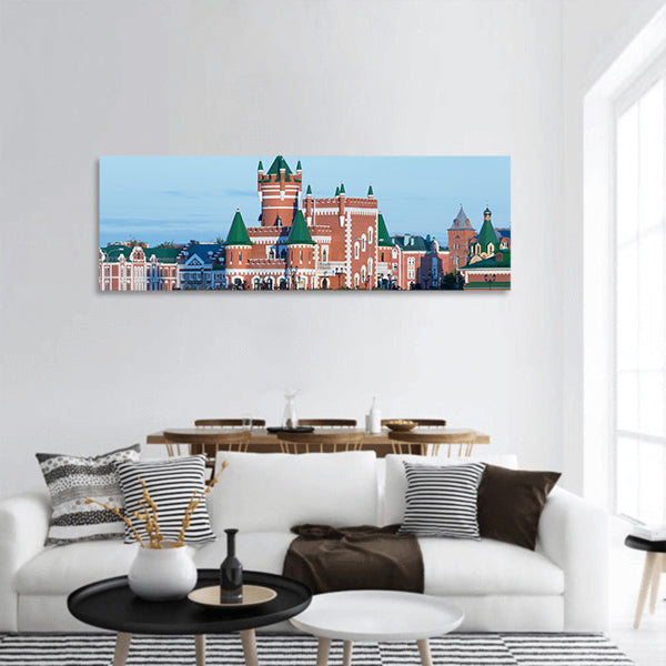 Yoshkar-Ola, Russia, the tourist center of the city panoramic canvas wall art
