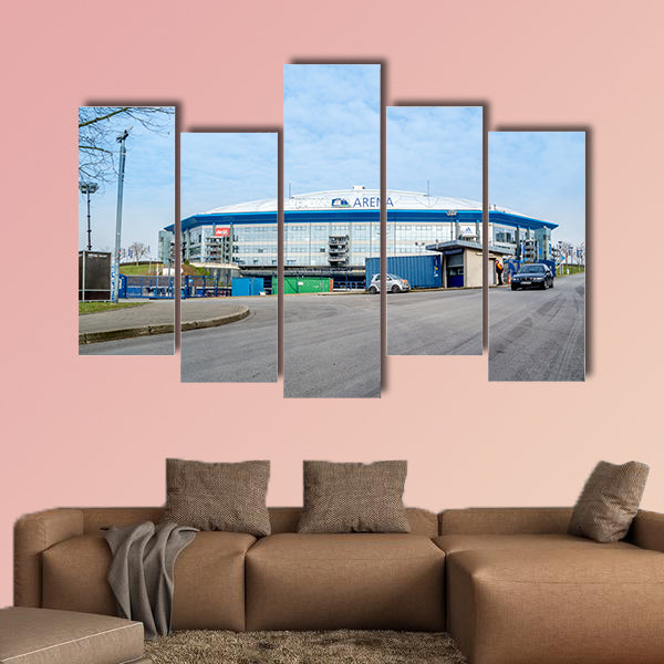 Exterior view of Veltins Arena multi panel canvas wall art