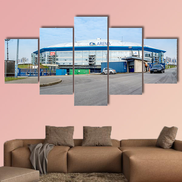 Exterior view of Veltins Arena multi panel canvas wall art