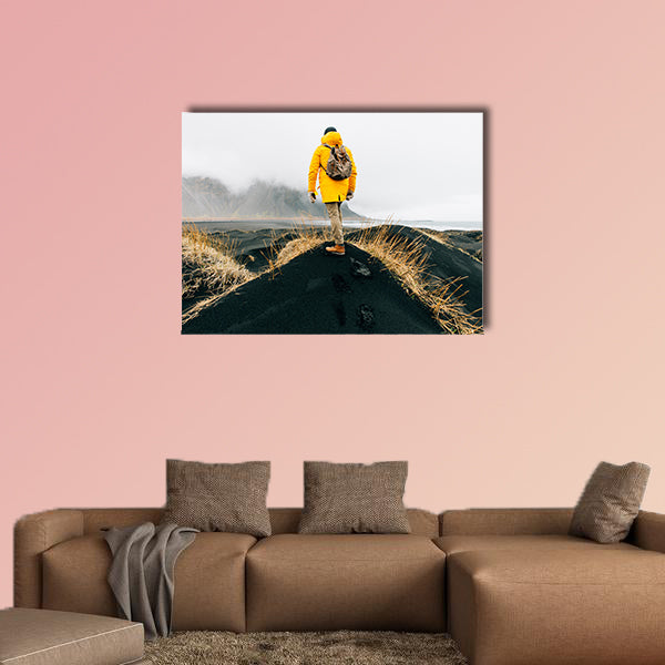 Wanderlust explorer discovering Icelandic natural wall art