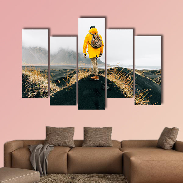 Wanderlust explorer discovering Icelandic natural wall art