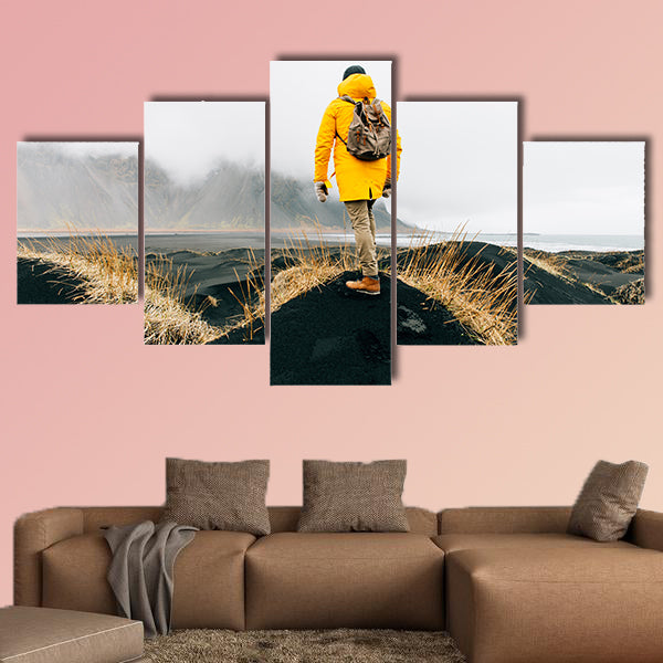 Wanderlust explorer discovering Icelandic natural wall art