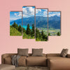 View from Mt. Harderkulm in Switzerland in summer multi panel canvas wall art