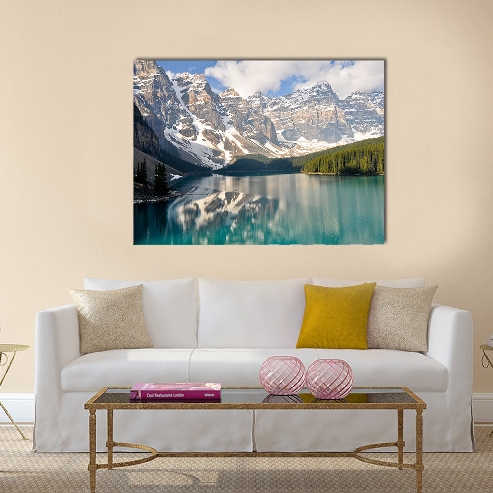 Moraine Lake, Rocky Mountains, Canada multi panel canvas wall art