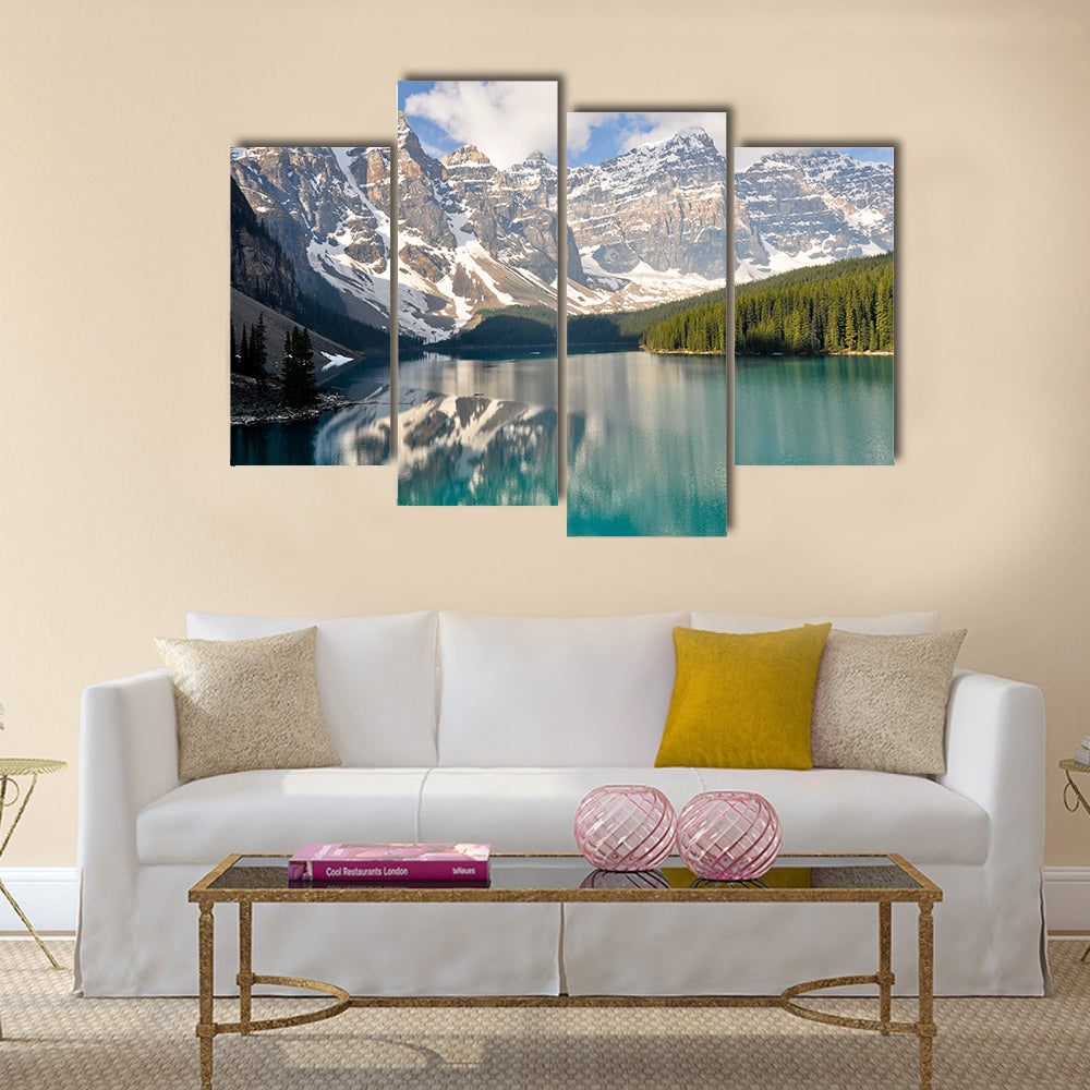 Moraine Lake, Rocky Mountains, Canada multi panel canvas wall art