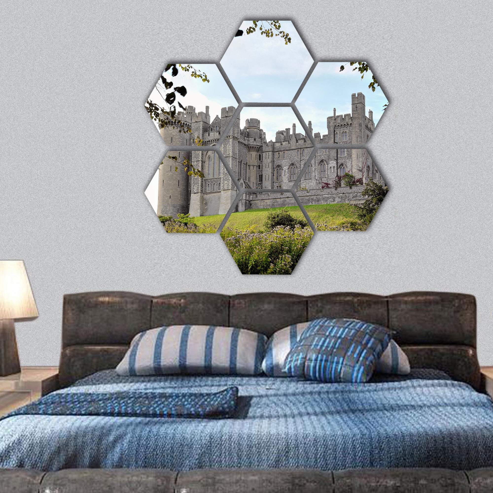 Arundel Castle hexagonal canvas wall art