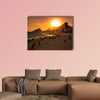 Beautiful Sunset at Copacabana Beach in Rio de Janeiro multi panel canvas wall art