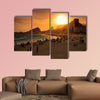 Beautiful Sunset at Copacabana Beach in Rio de Janeiro multi panel canvas wall art