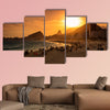 Beautiful Sunset at Copacabana Beach in Rio de Janeiro multi panel canvas wall art