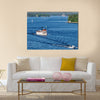 Amazing view of Stockholm archipelago at sunny summer weekend canvas wall art