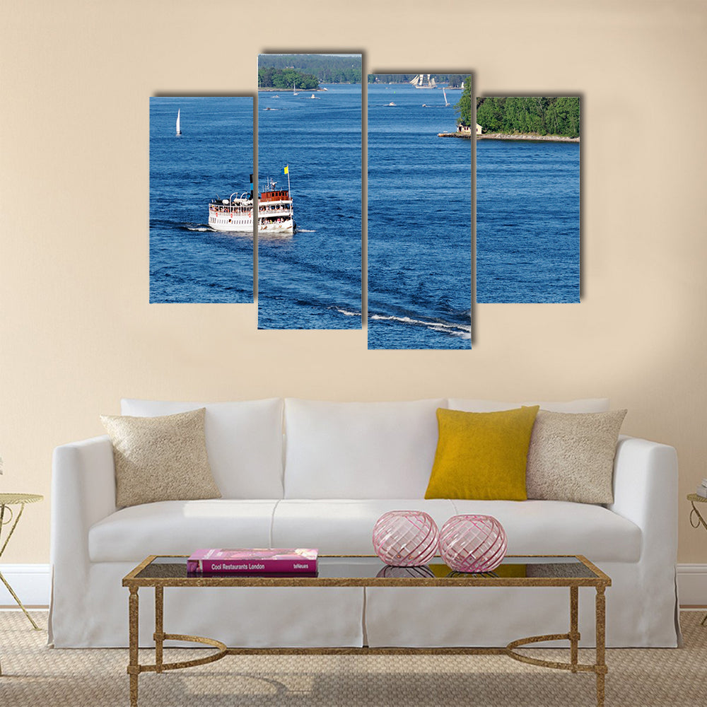 Amazing view of Stockholm archipelago at sunny summer weekend canvas wall art