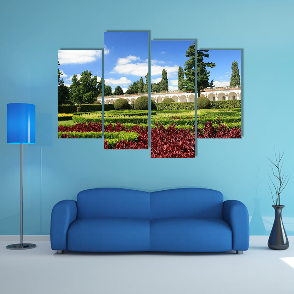 Trees And Flowers Multi Panel Canvas Wall Art