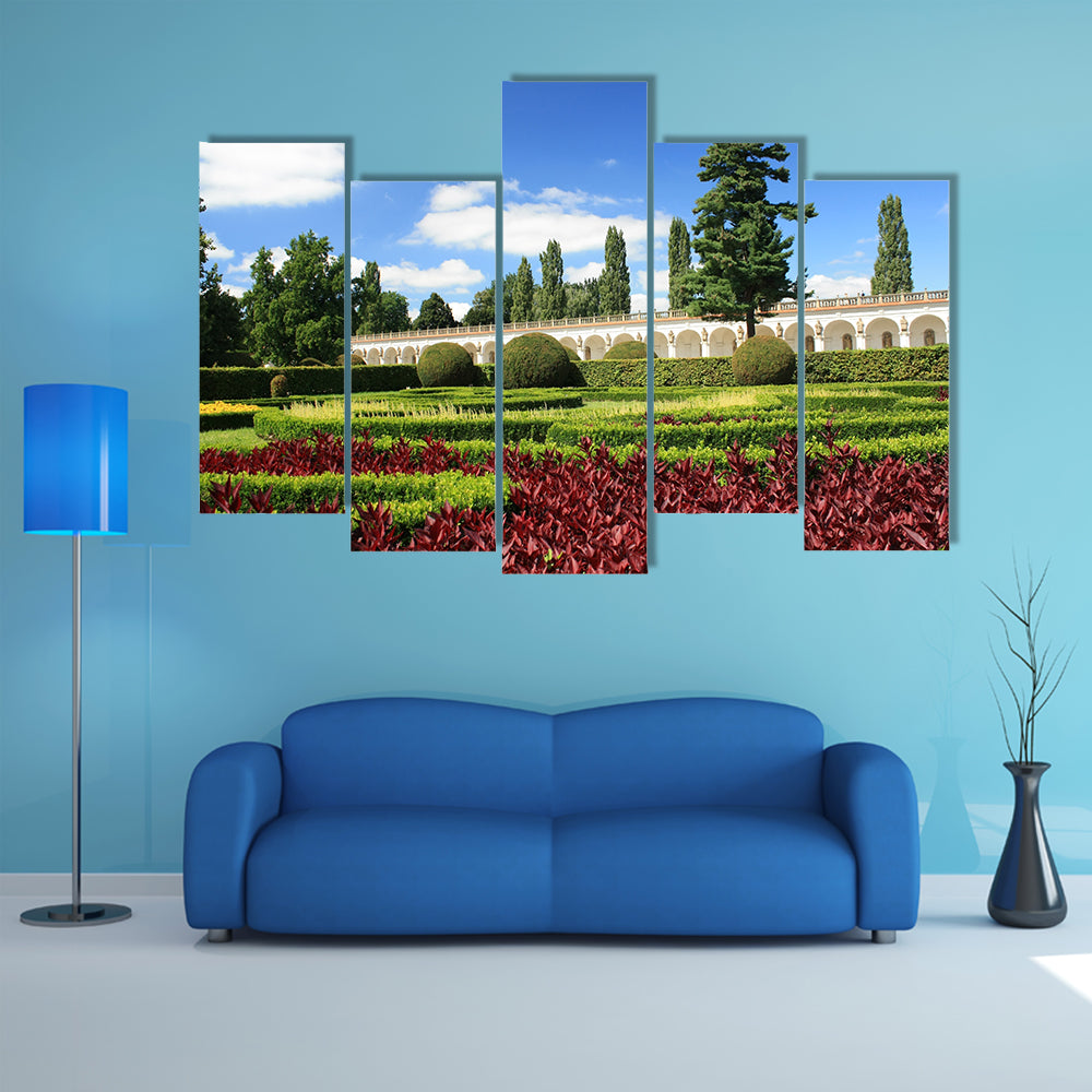 Trees And Flowers Multi Panel Canvas Wall Art