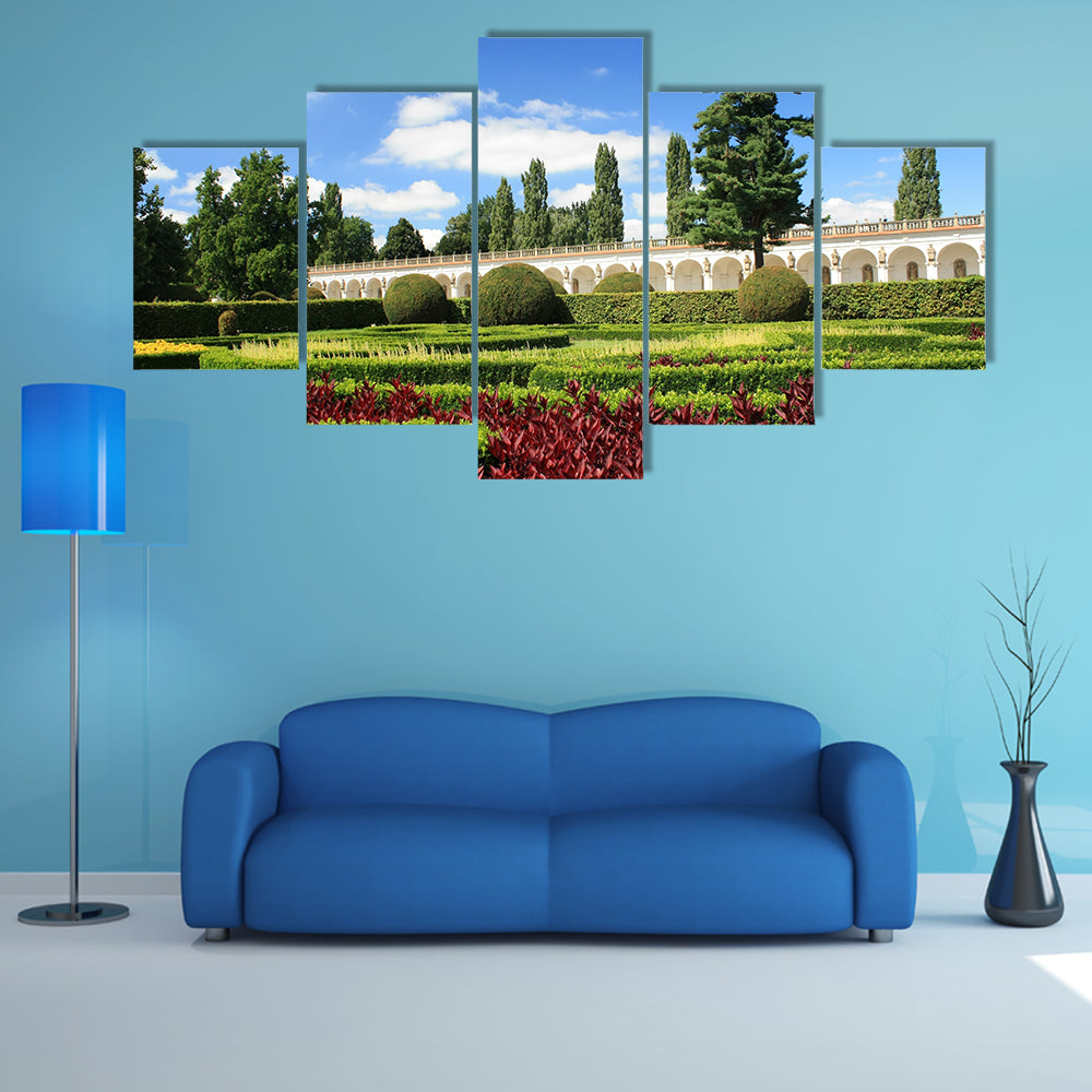 Trees And Flowers Multi Panel Canvas Wall Art