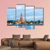 A big Asia city by night to the sunrise multi panel canvas wall art